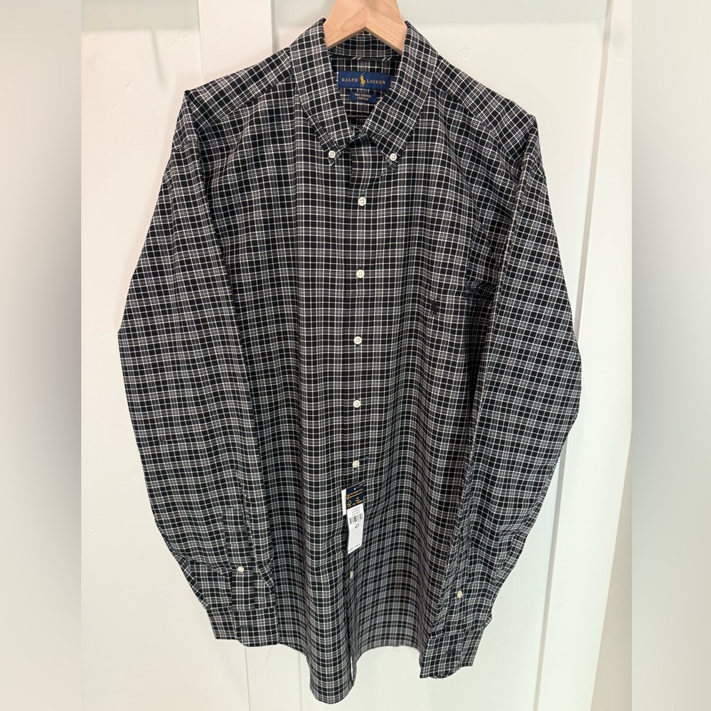 Polo Ralph Lauren Black and White Plaid Shirt